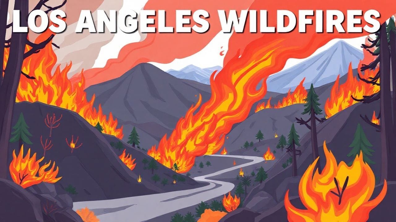 "Los Angeles wildfires, January 2025: Devastating blazes in Palisades and Eaton areas, fueled by Santa Ana winds and dro