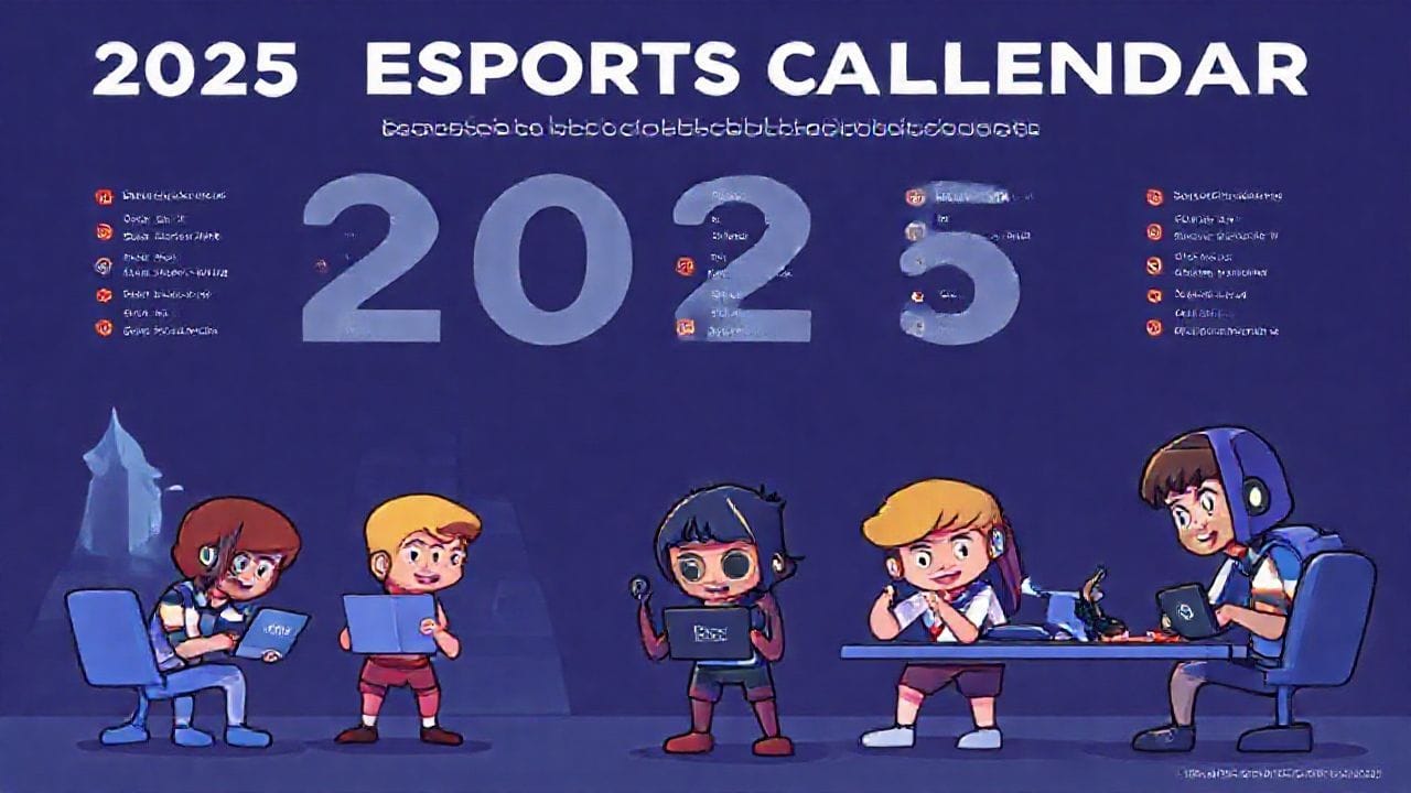 "2025 Esports Calendar: Guide to top leagues and tournaments, featuring key dates and events in the esports industry."